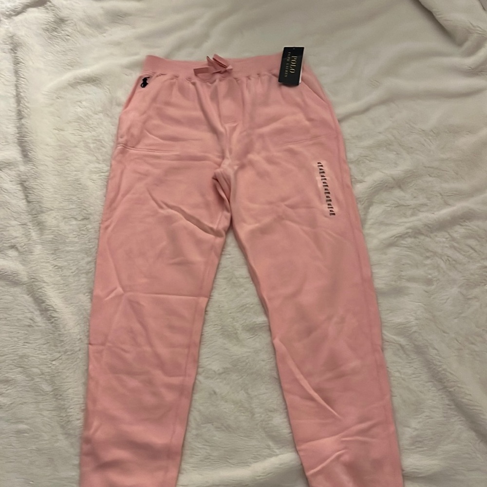 Light pink jogger sweatpants ralph lauren